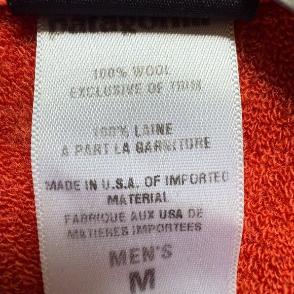 Patagonia Size M Burnt Orange Merino Wool 1/4 Zip Performance Base Layer Shirt - Picture 12 of 16